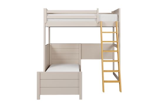 تخت دو طبقه دژ با نردبان چوبی