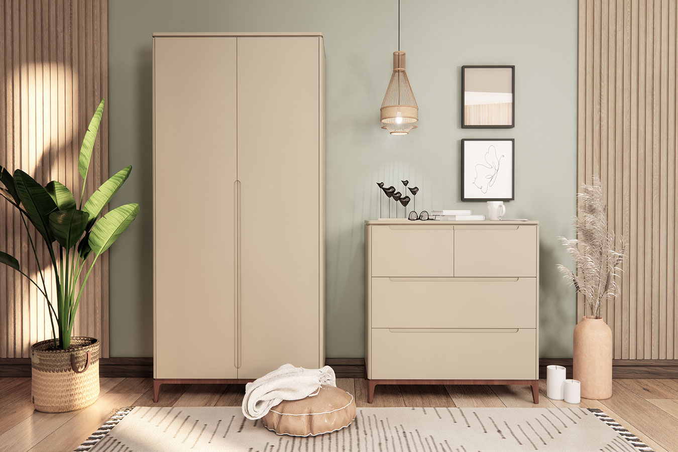 کمد رابین با پایه ی راش