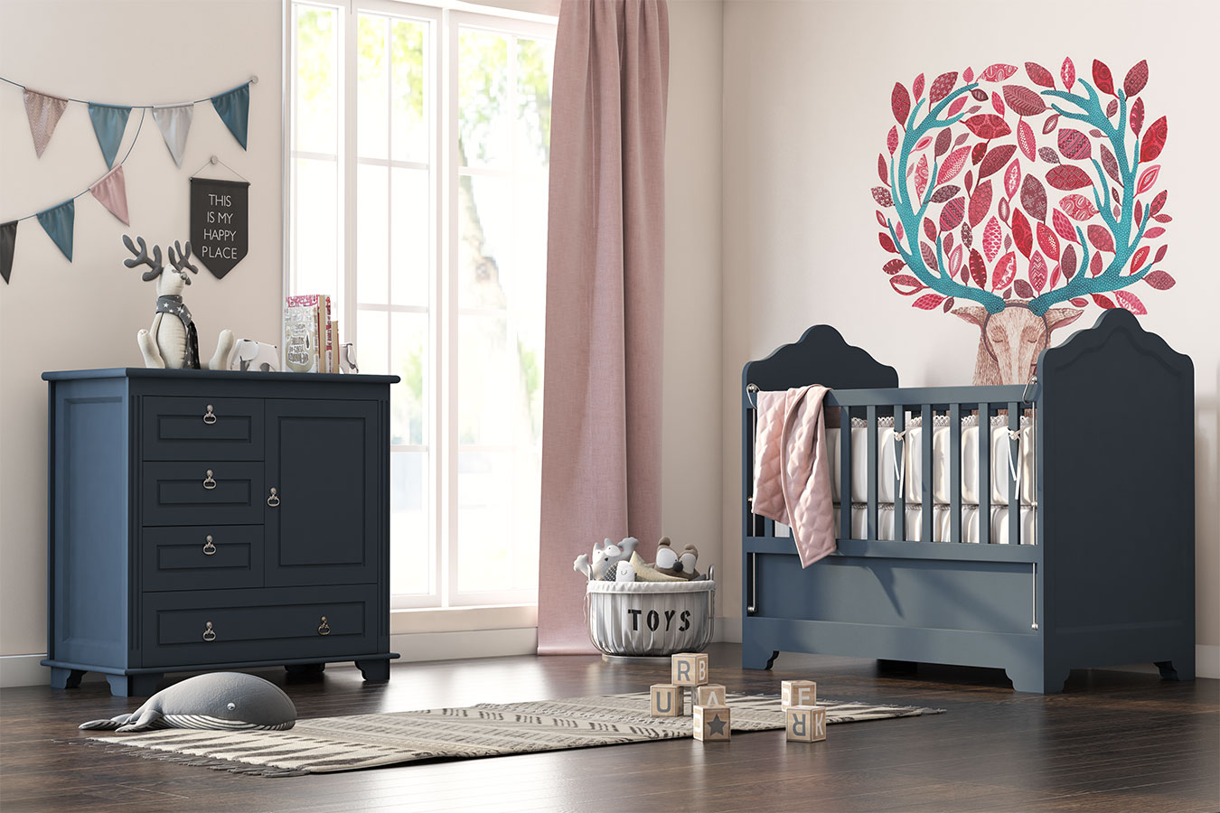 تخت خواب نوزاد آسانسوری باراد