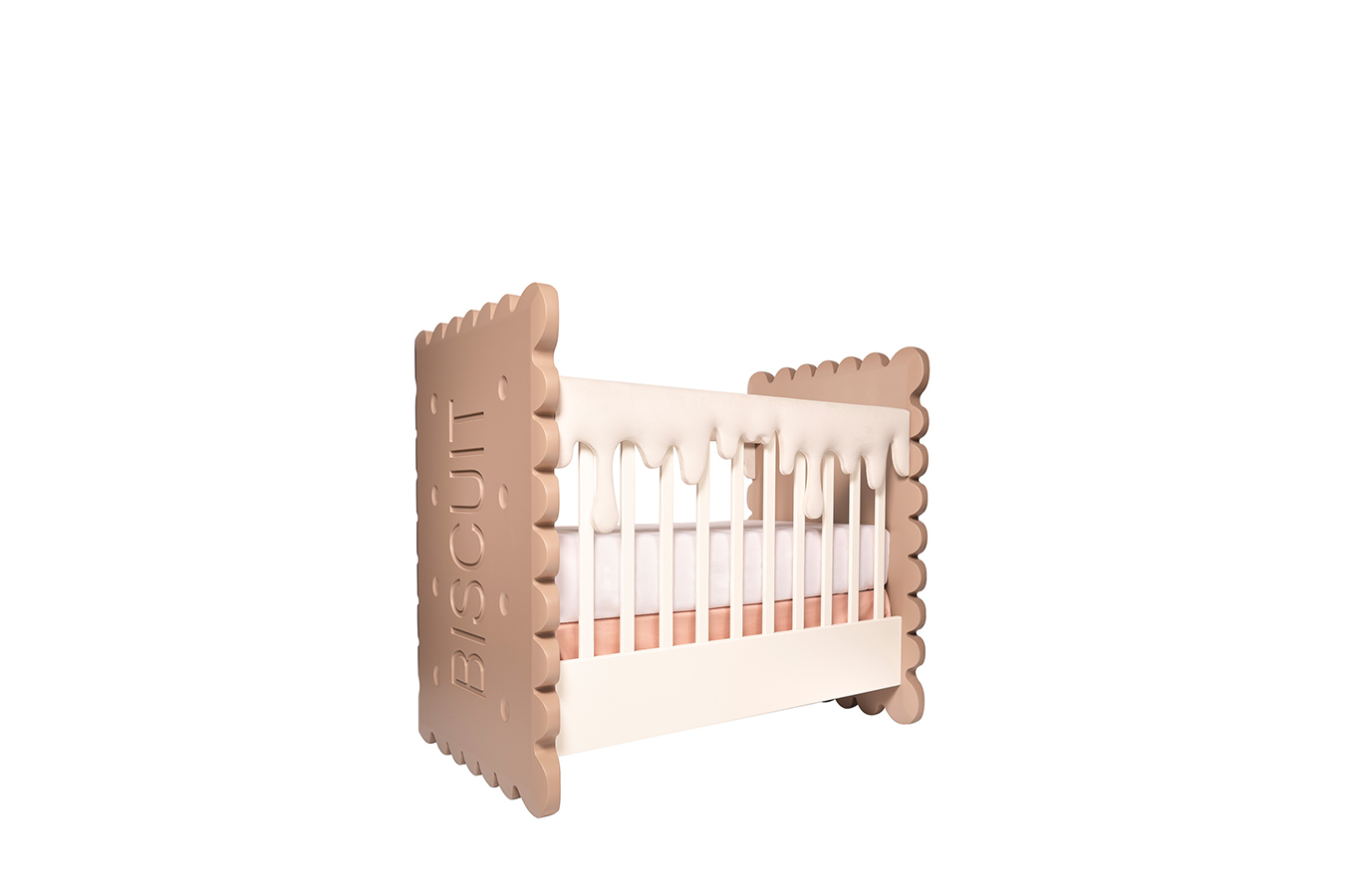 تخت نوزاد بدون آسانسور 2 طرف لمسه بیسکوییت