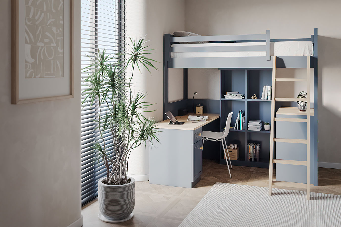 تخت دژ با نردبان چوبی