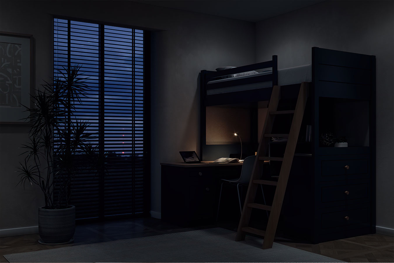 تخت دژ با نردبان چوبی