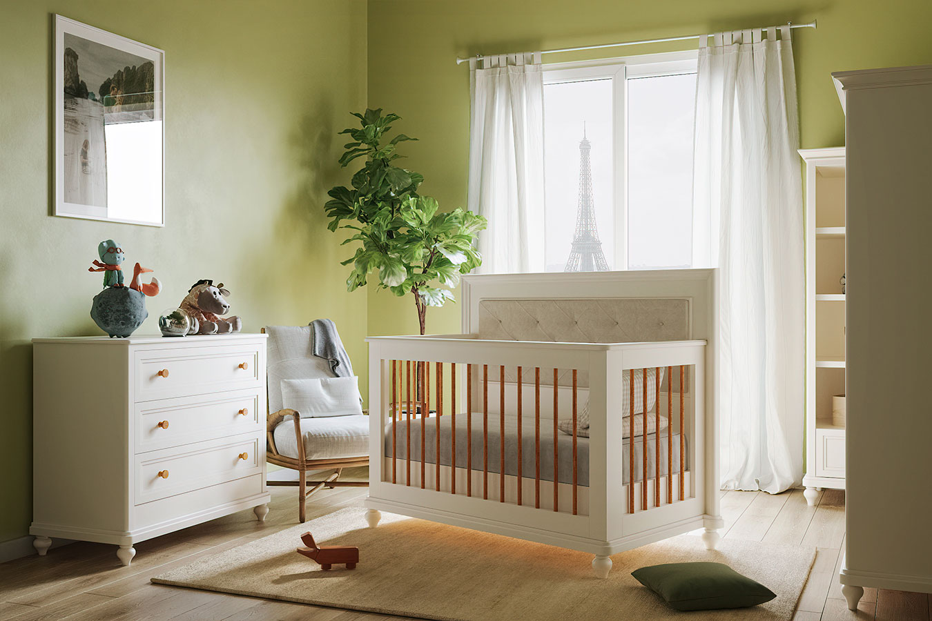 تخت خواب نوزاد بدون آسانسور جورجیا